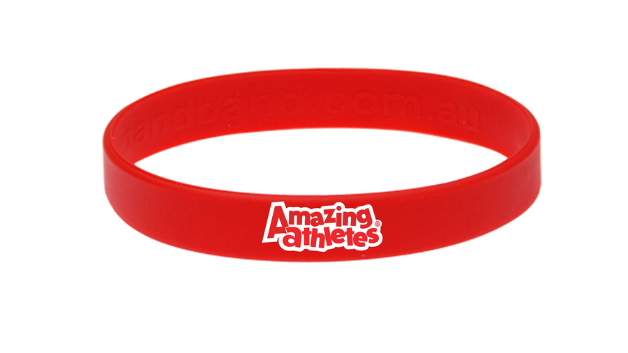 AA Branded Red Wristbands - 100 Pack – Amazing Athletes ProShop