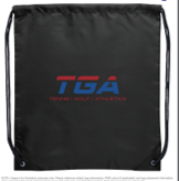 TGA Black Drawstring Bag - 12 pack